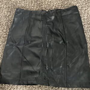 Black Leather Skirt